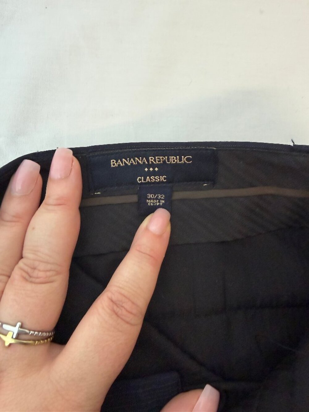 Men's Banana Republic Classic Dress Pants Navy - Picture 2 of 2